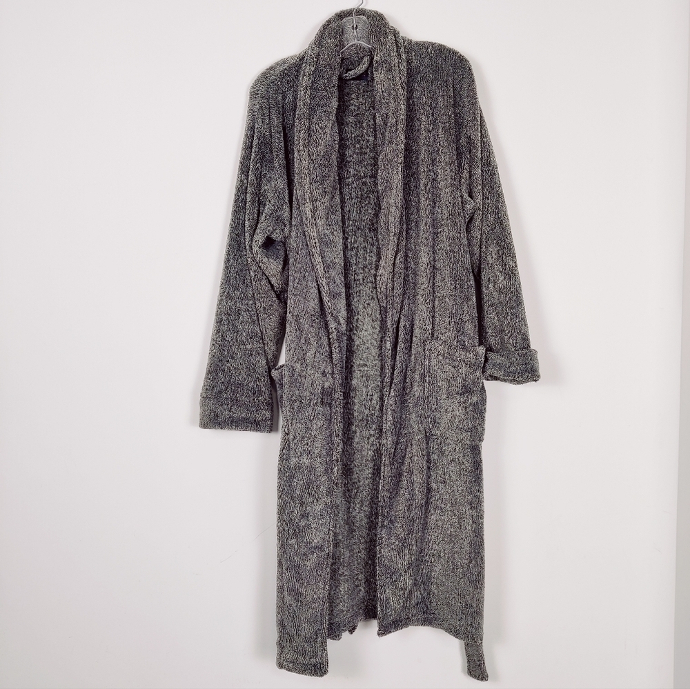 Denver Hayes Lounge Robe - One Size Sherpa Green Silver Loungewear Unisex